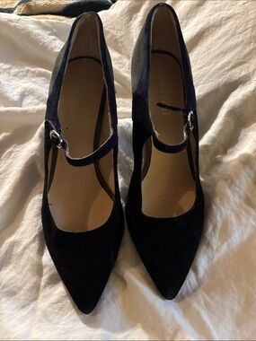 Nine West Black Pointed Mary Jane Heels
